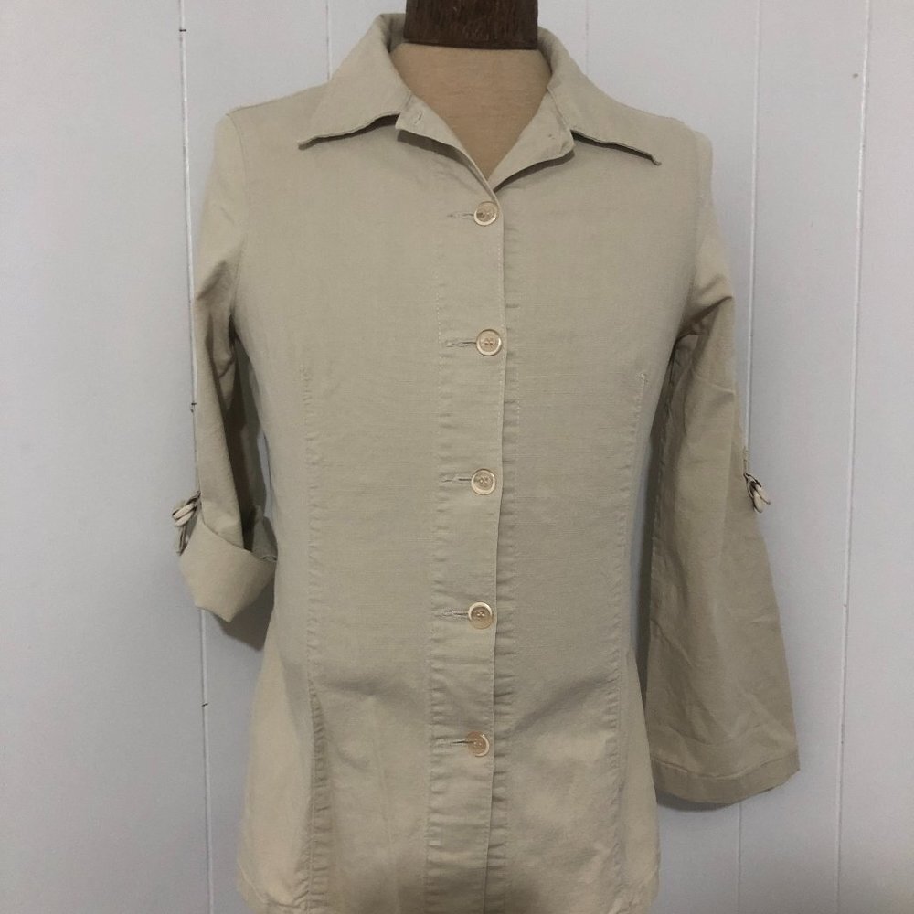 - Womens Tan Top. French Dressing. 4 - Picture 7 of 11